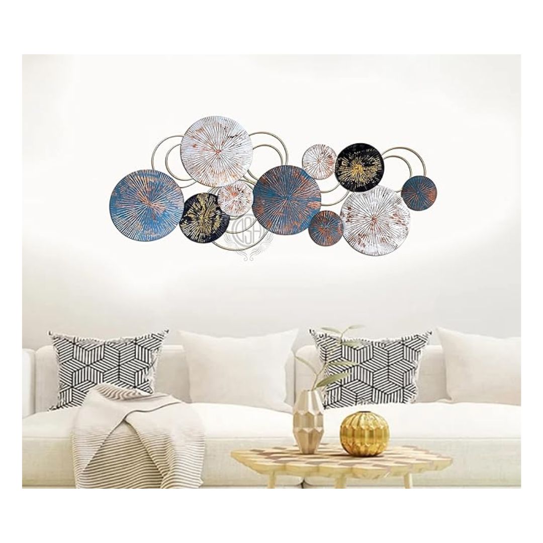 DSH Crafting Your Curiosity Metal Wall Art Wall Sculpture Wall Hanging Circle Gray