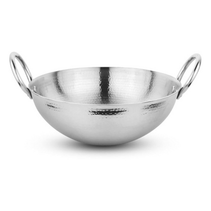 Prabha Stainless Steel Heavy Gauge Hammered Finish Advanced Heat Dispersion, 1.3 L Size 200 mm