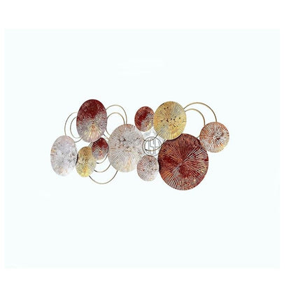 DSH Crafting Your Curiosity Metal Wall Art Wall Hanging Sculpture Circle Red