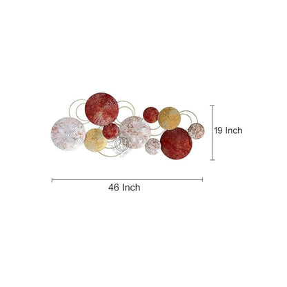 DSH Crafting Your Curiosity Metal Wall Art Wall Hanging Sculpture Circle Red