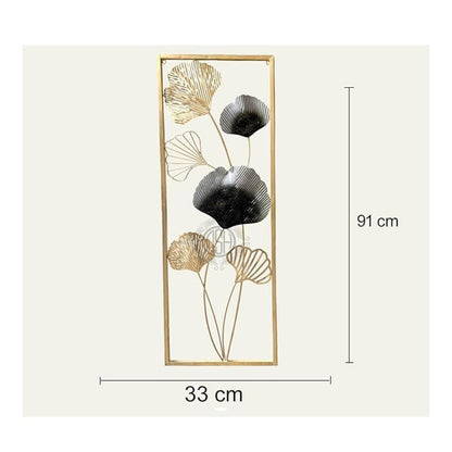 DSH Crafting Your Curiosity Metal Wall Art Wall Sculpture Set of-2 Multicolor Leaf Wall Art Fan Frame