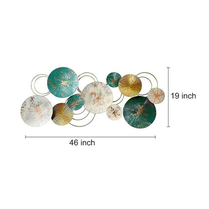 DSH Crafting Your Curiosity Metal Wall Decor Wall Hanging Multi Color Wall Arts Circle Green