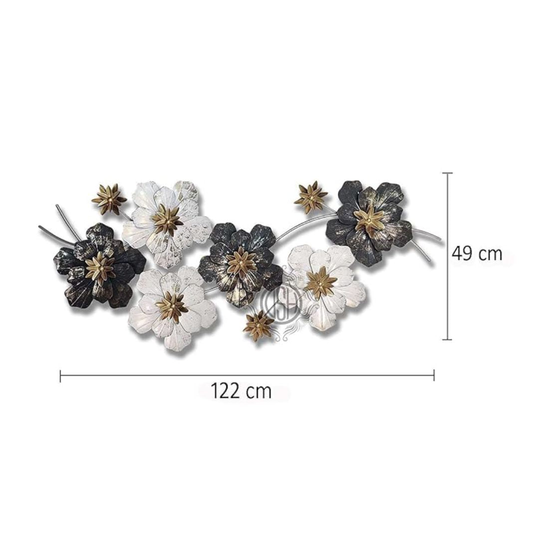 DSH Crafting Your Curiosity Metal Wall Deco Multi Color Wall Hanging Wall Arts S Flower Black