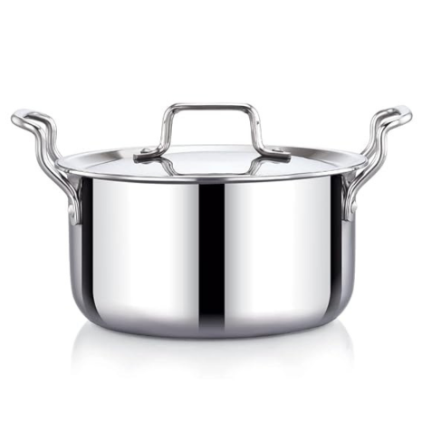 Praylady Nexon Series Triply 20 cm 2.0 L Stock Pot with SS Lid Healthy Non Toxic Casserole