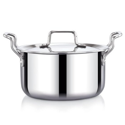 Praylady Nexon Series Triply 20 cm 2.0 L Stock Pot with SS Lid Healthy Non Toxic Casserole