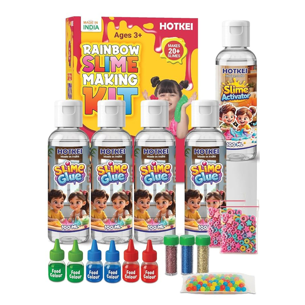 Hotkei Make Rainbow Slime 20+ Slimes Multicolor Scented Diy Magic Toy Making Kit - 100 ml Each
