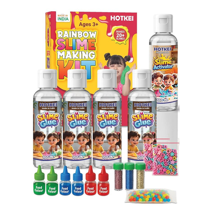 Hotkei Make Rainbow Slime 20+ Slimes Multicolor Scented Diy Magic Toy Making Kit - 100 ml Each