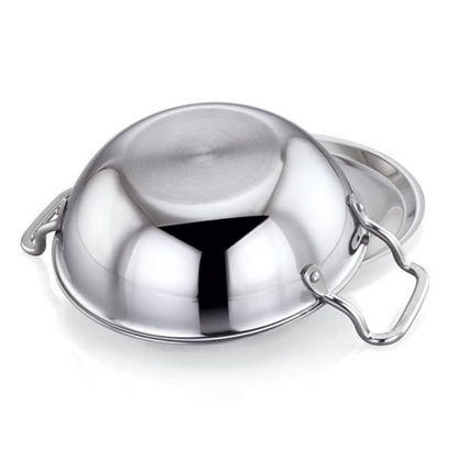 Praylady Nexon Series Triply 22cm 2.1L Kadai with SS Lid Healthy Non Toxic Kadhai for Curry
