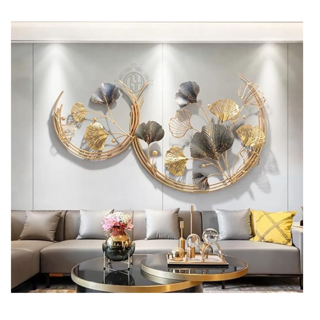 DSH Crafting Your Curiosity Dsh Metal Wall Decor Wall Art Sculpture Handcrafted Moon Cut Rings Flower Wall Art Double Moon