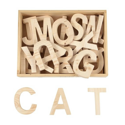 Skillofun Wooden Capital ABC Cutout Block (A-Z) Multi Color
