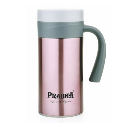 Prabha Stainless Steel Coffee Cup 500ml Vacuum Flask Double Wall AirTight Cap