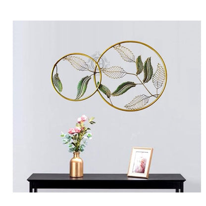 DSH Crafting Your Curiosity Metal Handcrafted Wall Hanging Wall Decor 2 Ring Green