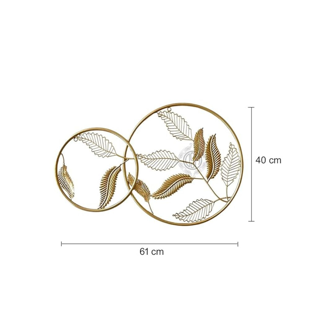 DSH Crafting Your Curiosity Metal Handcrafted Wall Hanging Wall Decor 2 Ring Gold