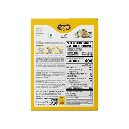 Upma Instant Mix Flour – Healthy & Tasty, Makes 400g
