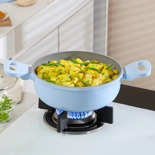 Borosil Vajra Ceramic Deep Kadhai 20cm