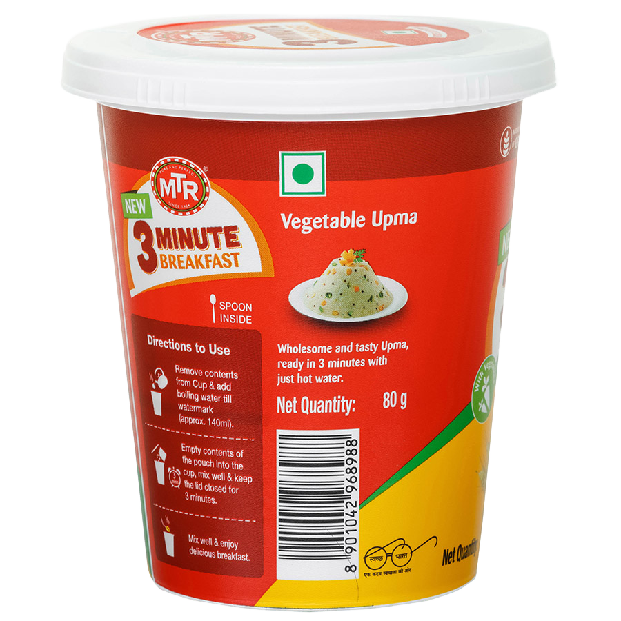 MTR 3 Minute Vegetable Upma Cup  80 g