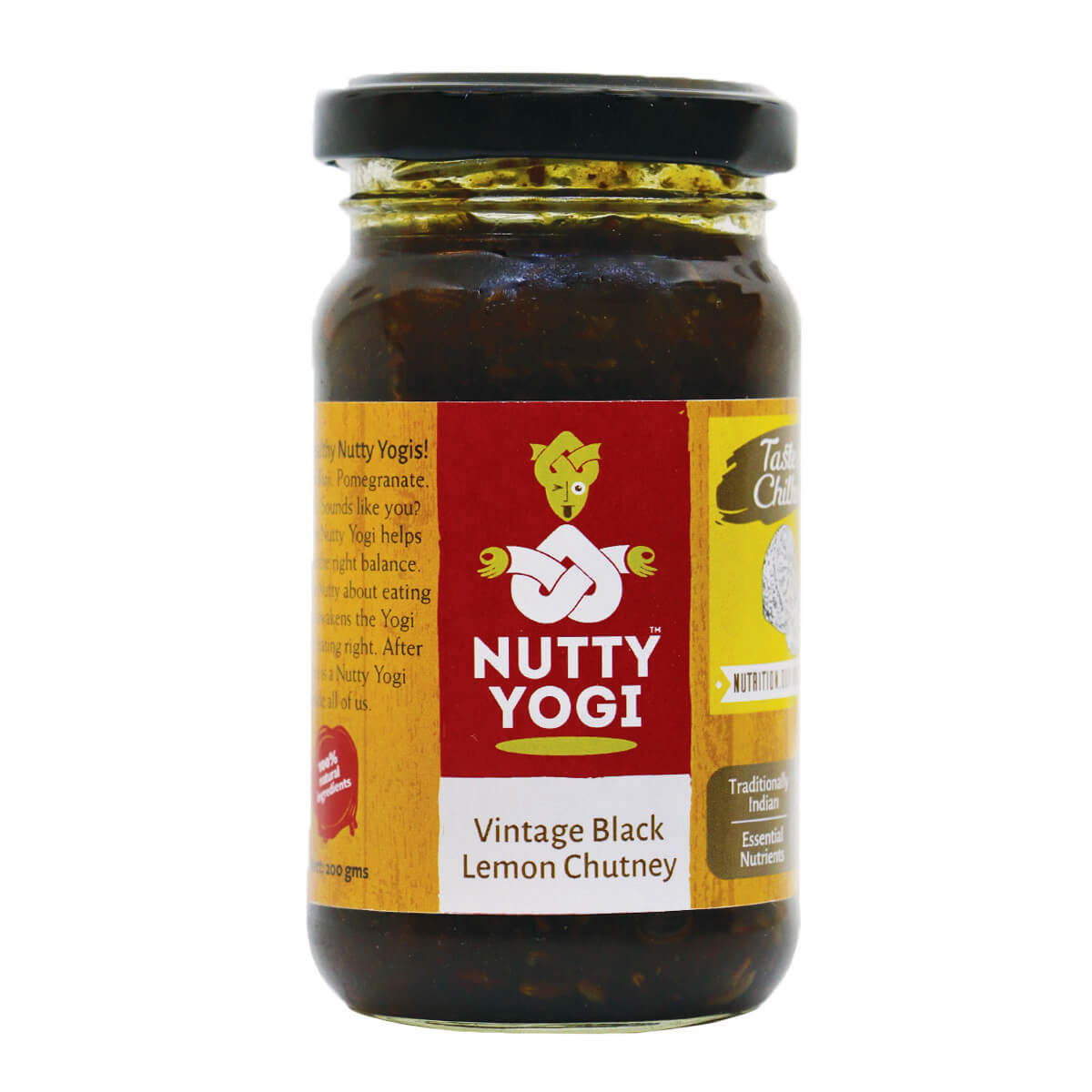 Nutty Yogi Vintage Black Lemon Chutney 200gm