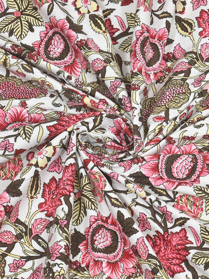 100% Pure Cotton Traditional Printed Bedsheet for Double Bed King Size Bedsheet with 2 Pillow Covers