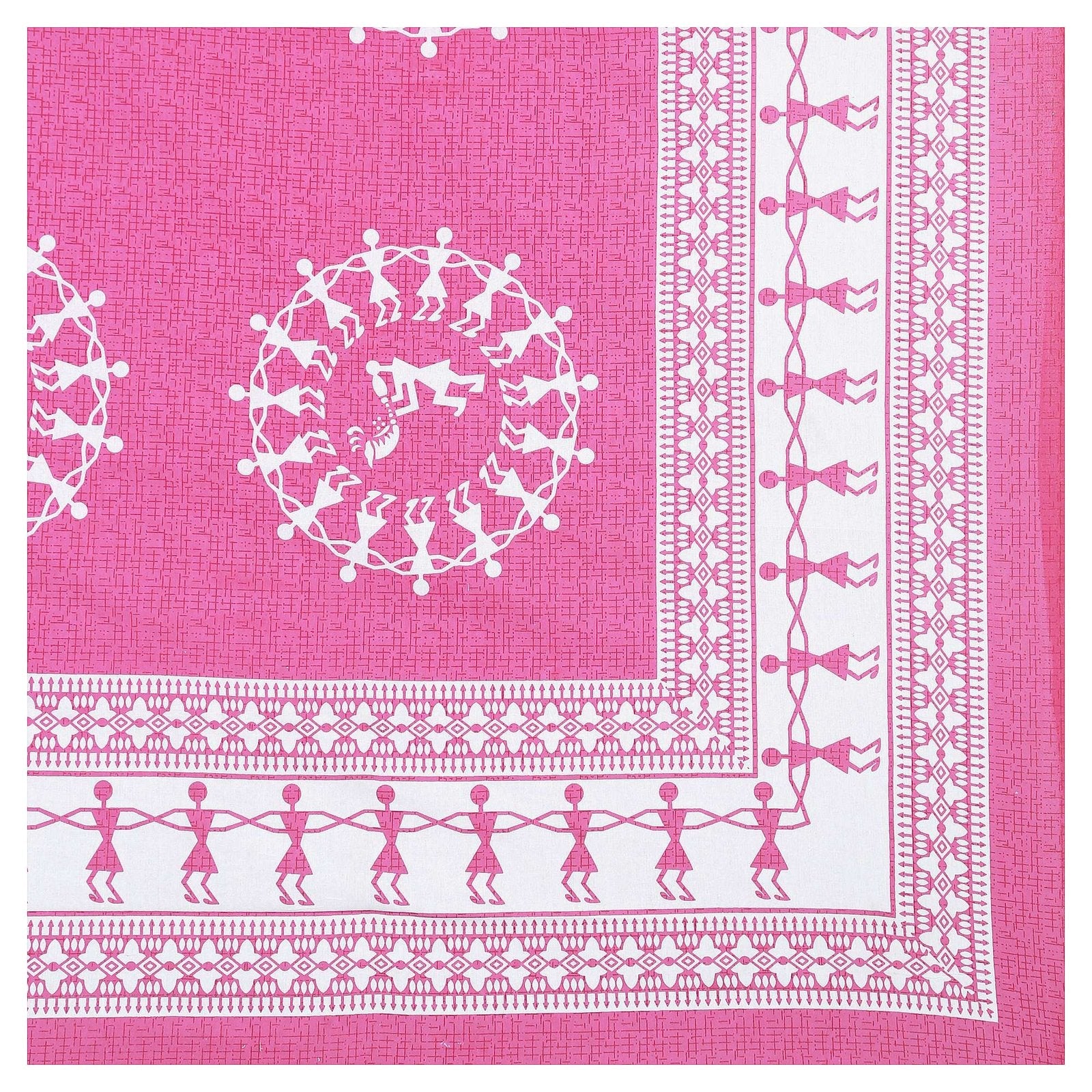 100% Pure Cotton Traditional Printed Bedsheet for Double Bed King Size Bedsheet with 2 Pillow Covers
