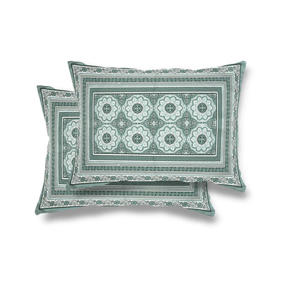100% Pure Cotton Traditional Printed Bedsheet for Double Bed King Size Bedsheet with 2 Pillow Covers