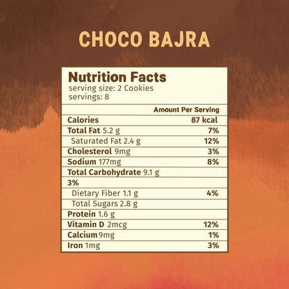 Choco Bajra Cookies - Pack of 3
