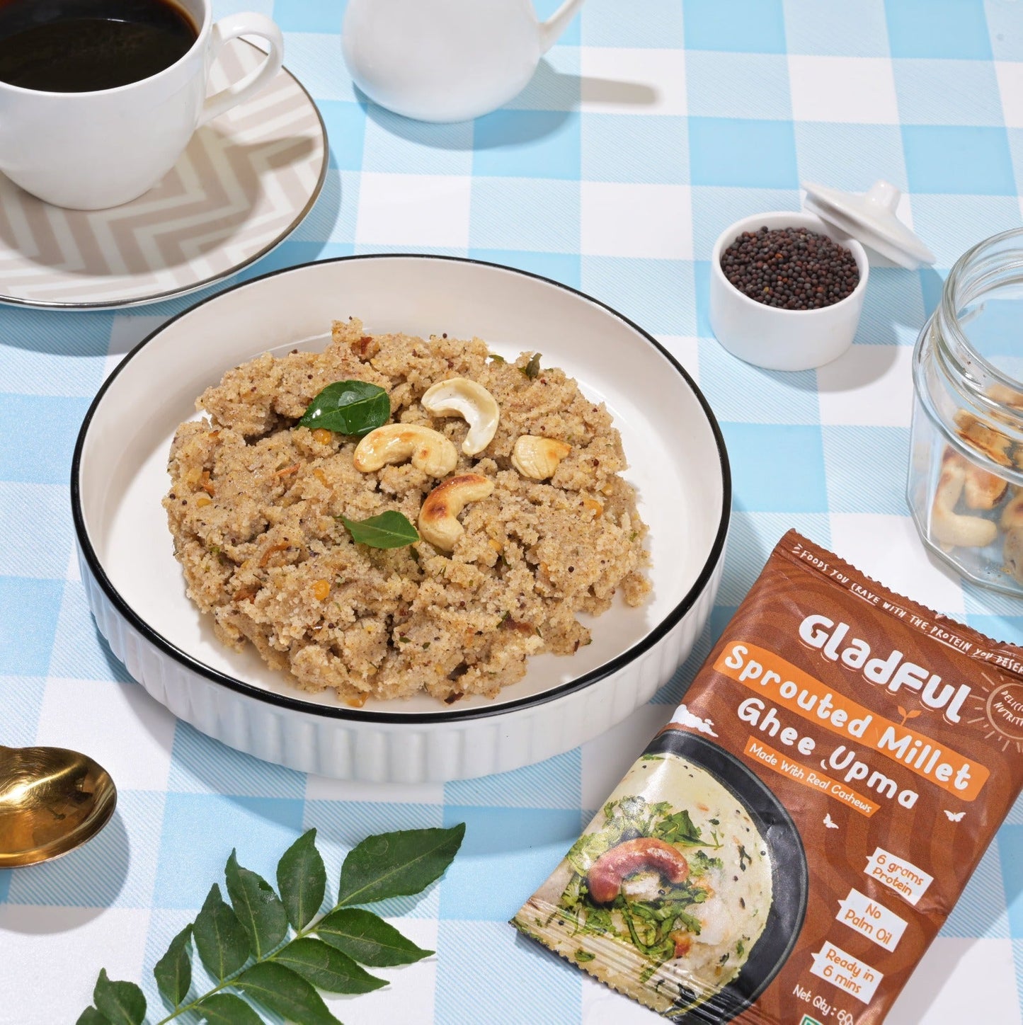 Desi Ghee and Millet Instant Upma with Cashews - Pack of 5
