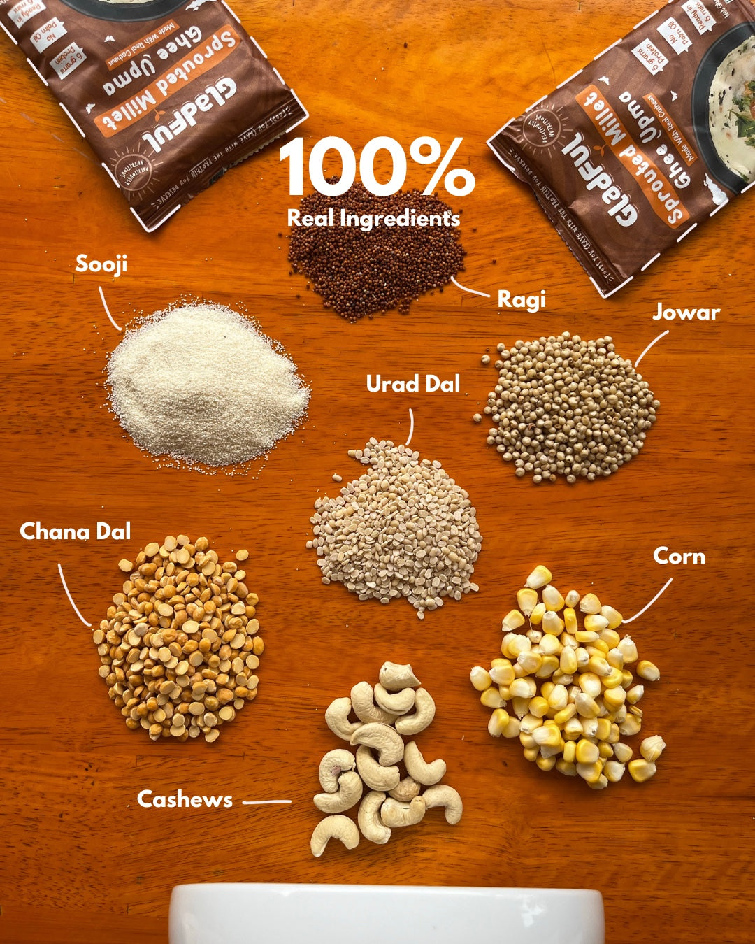 Desi Ghee and Millet Instant Upma with Cashews - Pack of 5