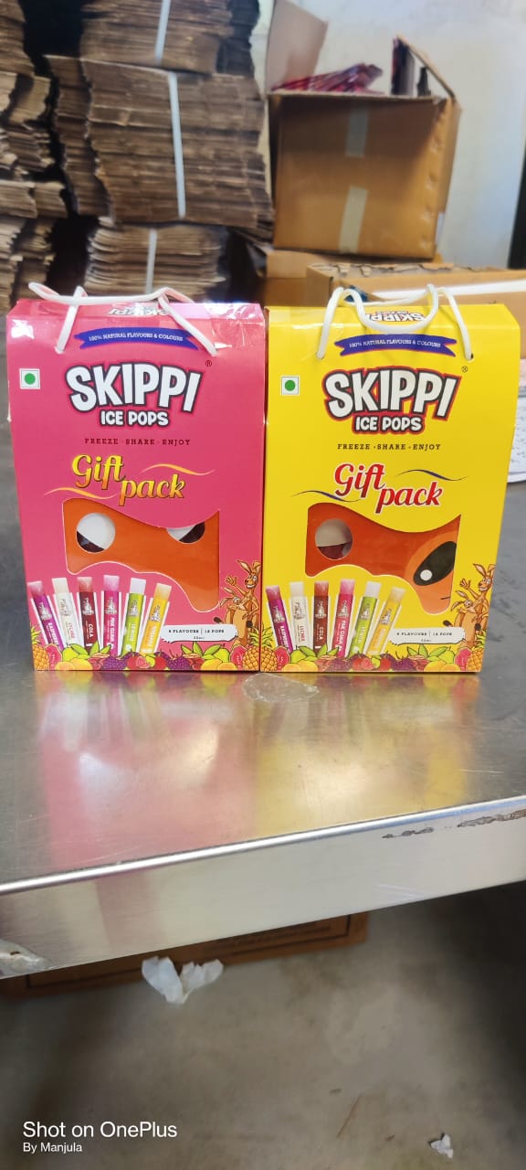 Party Return Gift ( 5 units) Skippi Natural Ice pops, 12 X 32ml. (Cola, Lychee, Raspberry, Pink Guava, Lemon, Pineapple)