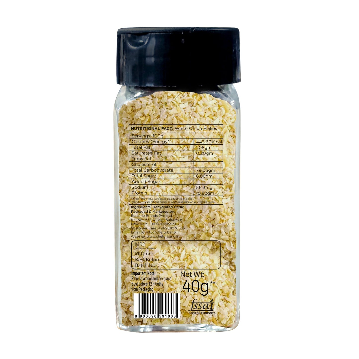Chef Urbano White Onion Flakes Sprinkler 40g