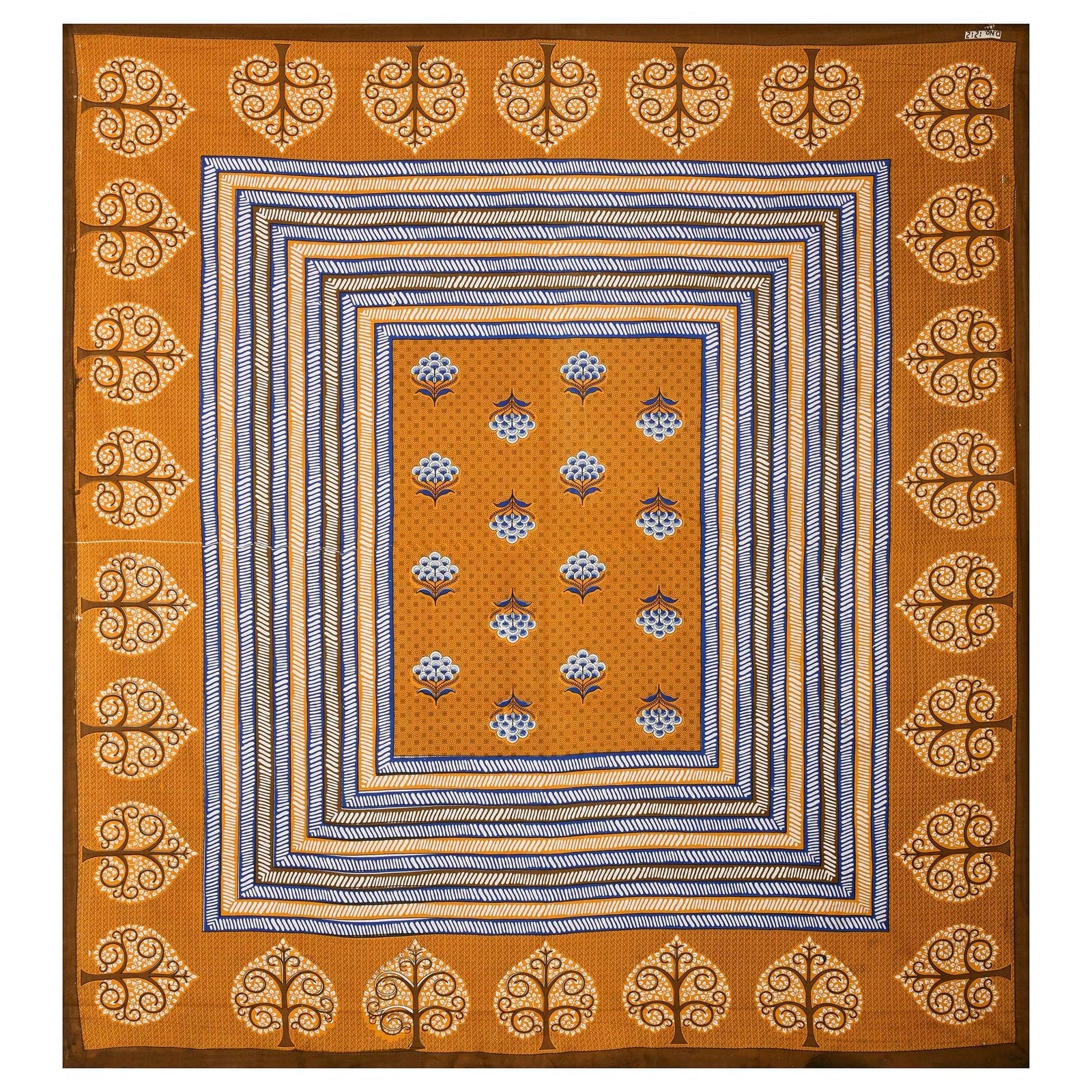 100% Pure Cotton Traditional Printed Bedsheet for Double Bed King Size Bedsheet with 2 Pillow Covers