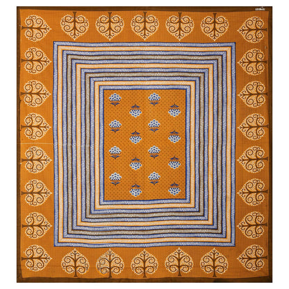 100% Pure Cotton Traditional Printed Bedsheet for Double Bed King Size Bedsheet with 2 Pillow Covers