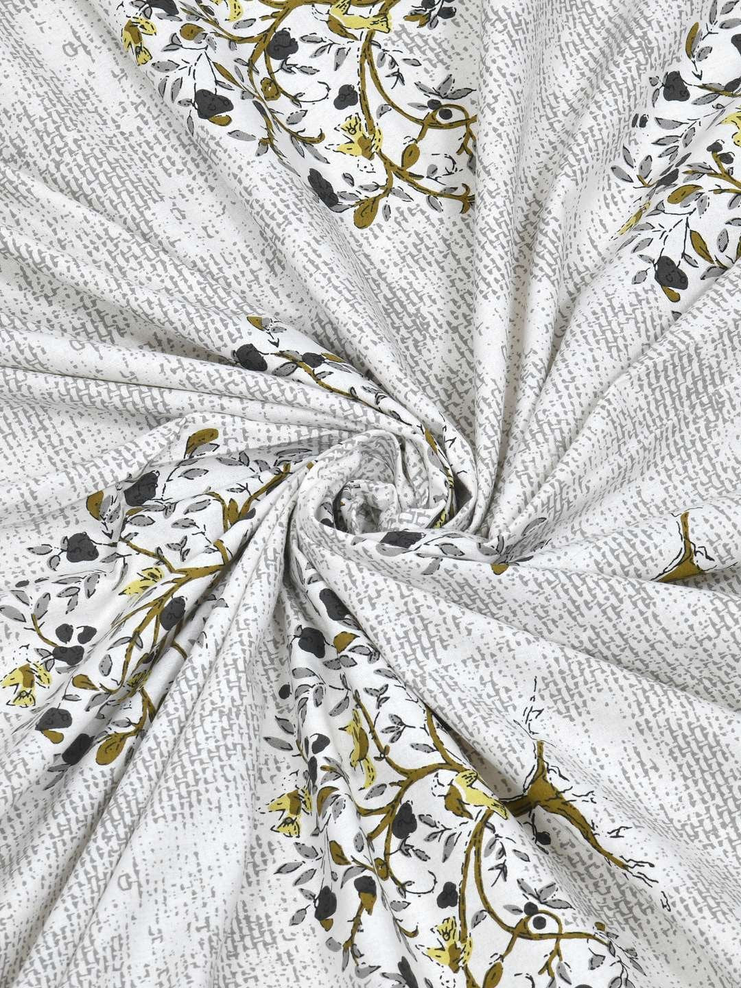 100% Pure Cotton Traditional Printed Bedsheet for Double Bed King Size Bedsheet with 2 Pillow Covers