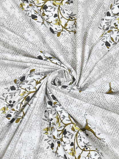 100% Pure Cotton Traditional Printed Bedsheet for Double Bed King Size Bedsheet with 2 Pillow Covers
