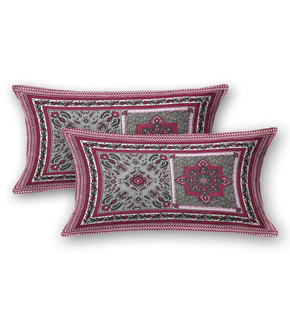 100% Pure Cotton Traditional Printed Bedsheet for Double Bed King Size Bedsheet with 2 Pillow Covers