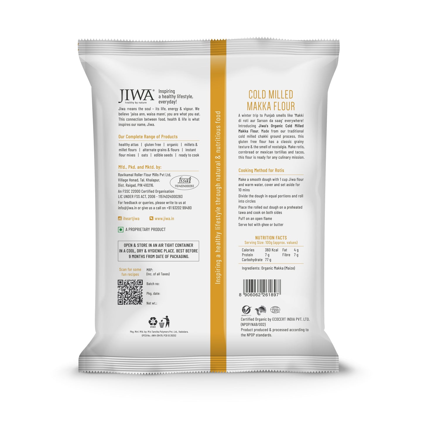 Cold Pressed Organic Makka Flour