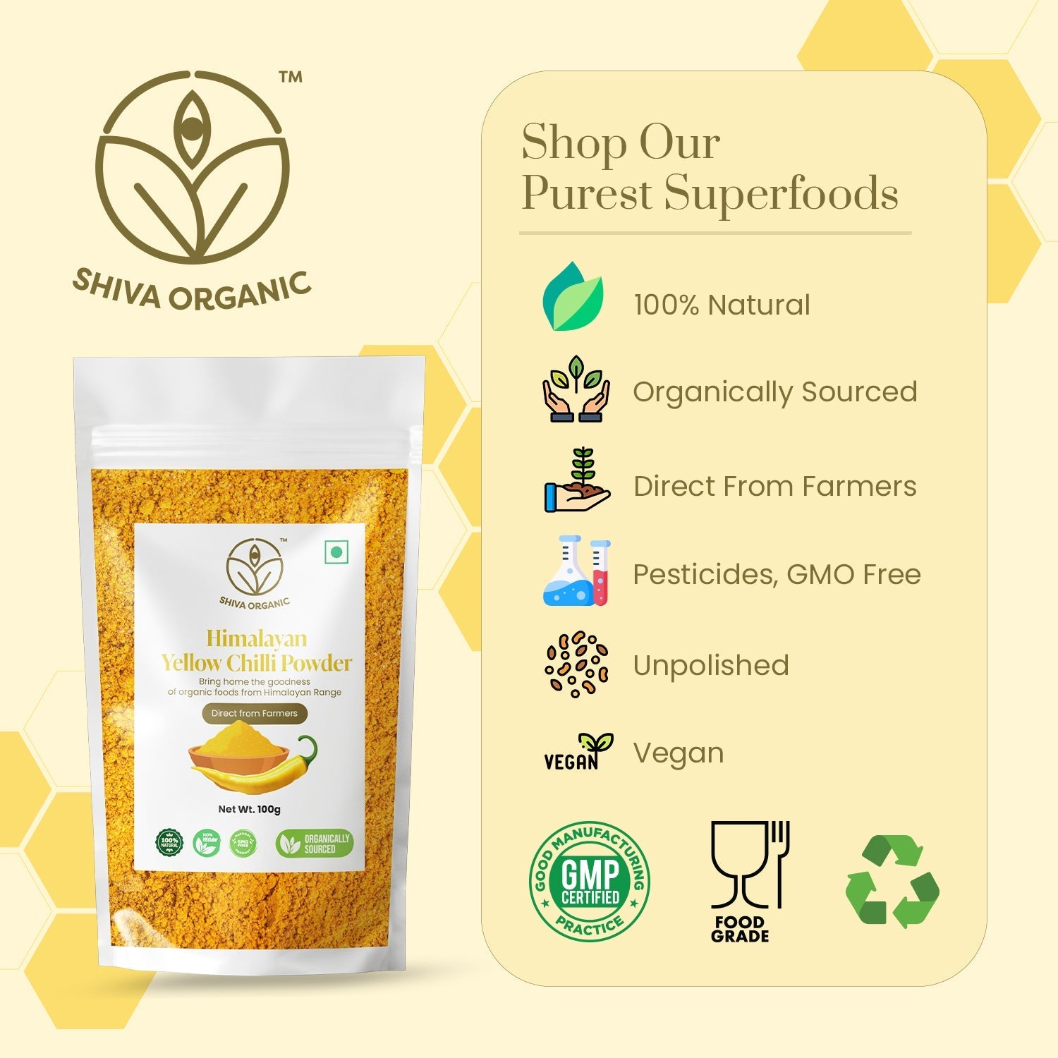 Himalayan Yellow Chilli Powder - Organic
