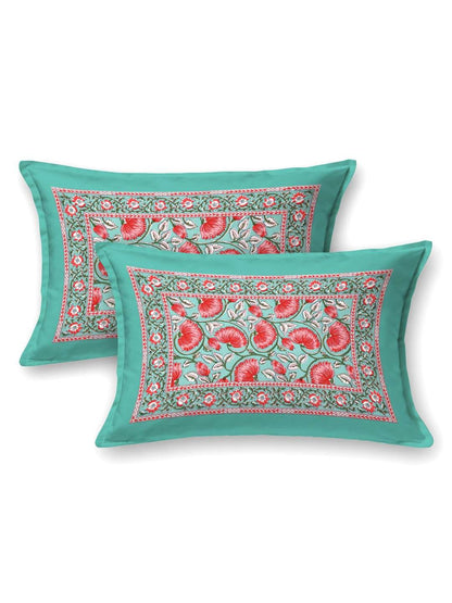 100% Pure Cotton Traditional Printed Bedsheet for Double Bed King Size Bedsheet with 2 Pillow Covers