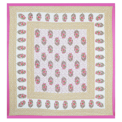 100% Pure Cotton Traditional Printed Bedsheet for Double Bed King Size Bedsheet with 2 Pillow Covers