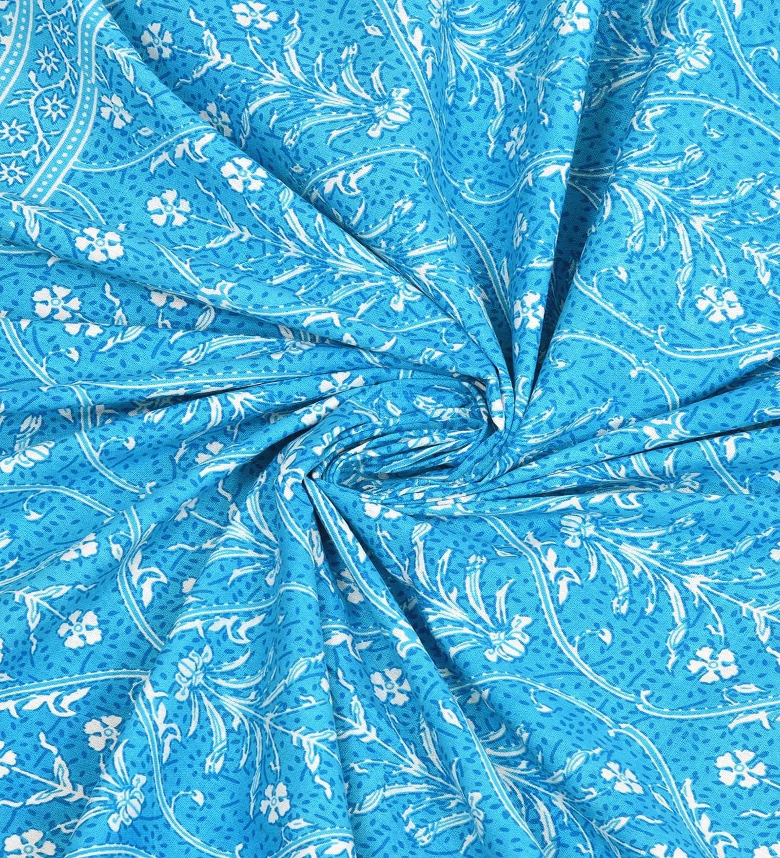 100% Pure Cotton Traditional Printed Bedsheet for Double Bed King Size Bedsheet with 2 Pillow Covers