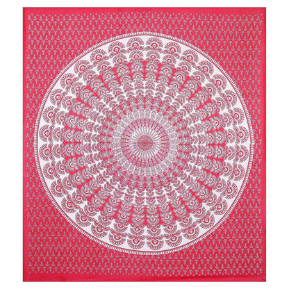 100% Pure Cotton Traditional Printed Bedsheet for Double Bed King Size Bedsheet with 2 Pillow Covers