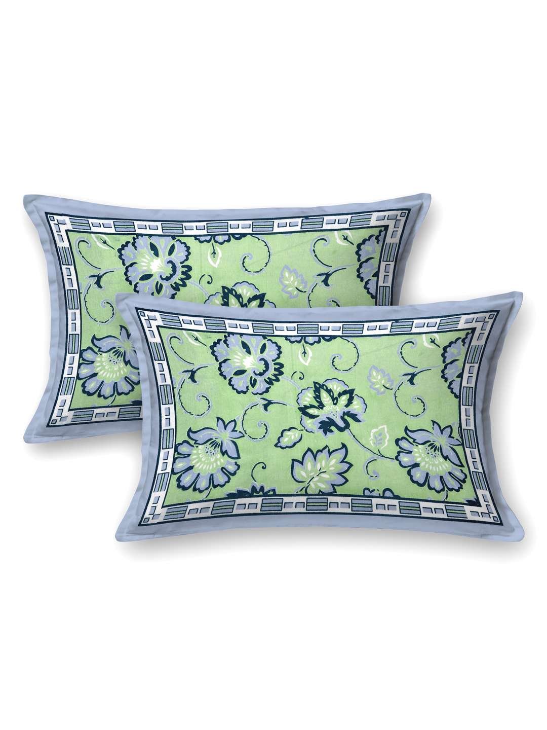 100% Pure Cotton Traditional Printed Bedsheet for Double Bed King Size Bedsheet with 2 Pillow Covers
