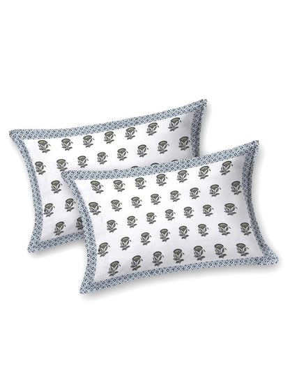 100% Pure Cotton Traditional Printed Bedsheet for Double Bed King Size Bedsheet with 2 Pillow Covers