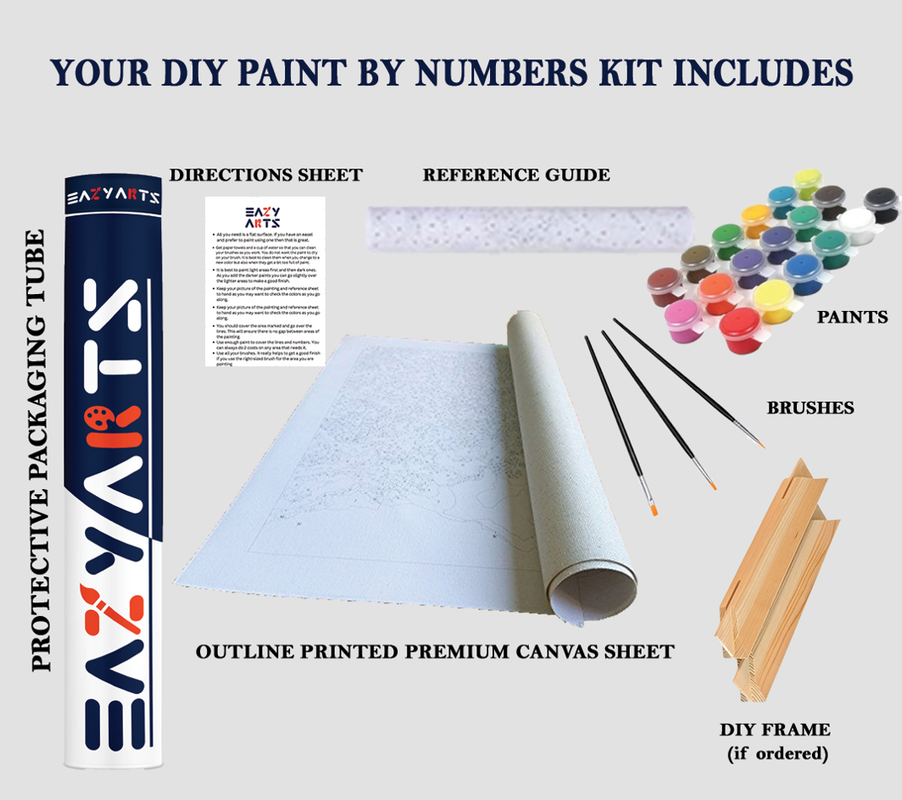 Shiva and Parvati at Dusk Paint by Numbers Kit