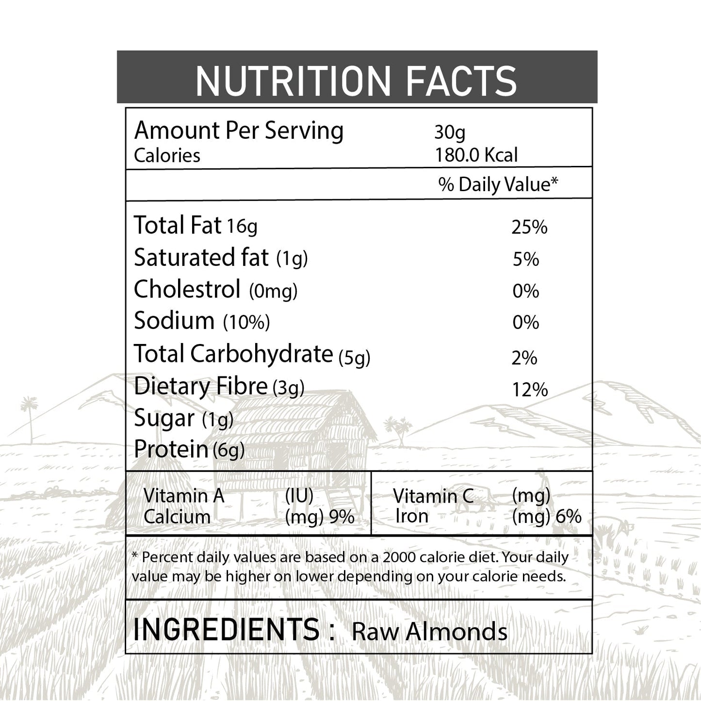 Almonds - 100% Natural Almonds Handpicked by farmers