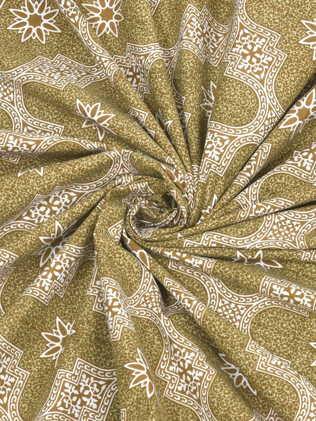 100% Pure Cotton Traditional Printed Bedsheet for Double Bed King Size Bedsheet with 2 Pillow Covers