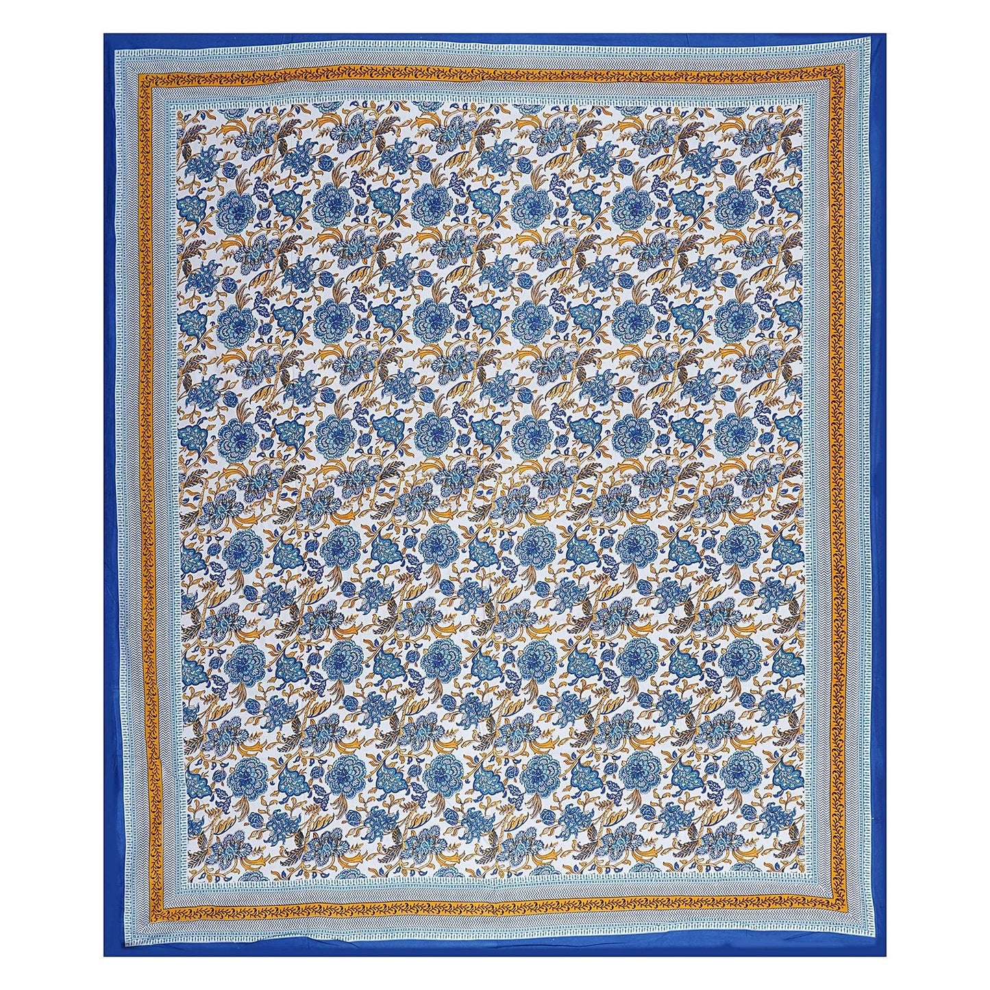 100% Pure Cotton Traditional Printed Bedsheet for Double Bed King Size Bedsheet with 2 Pillow Covers