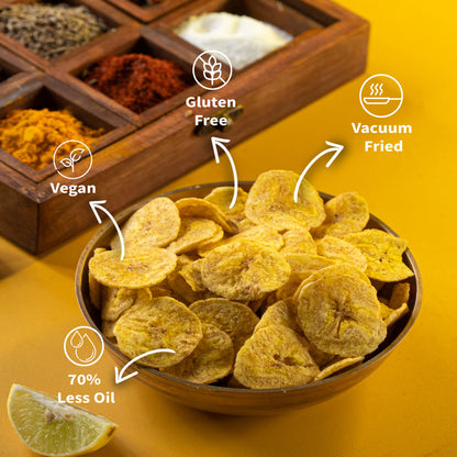 Vacuum Fried Banana Chips - Chaat Masala