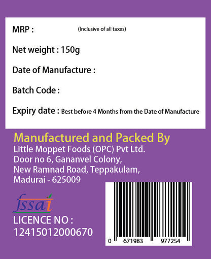 CHOCO SPROUTED RAGI MOPPET STICK COOKIES (150G)
