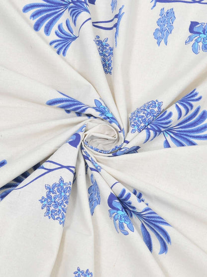 100% Pure Cotton Traditional Printed Bedsheet for Double Bed King Size Bedsheet with 2 Pillow Covers