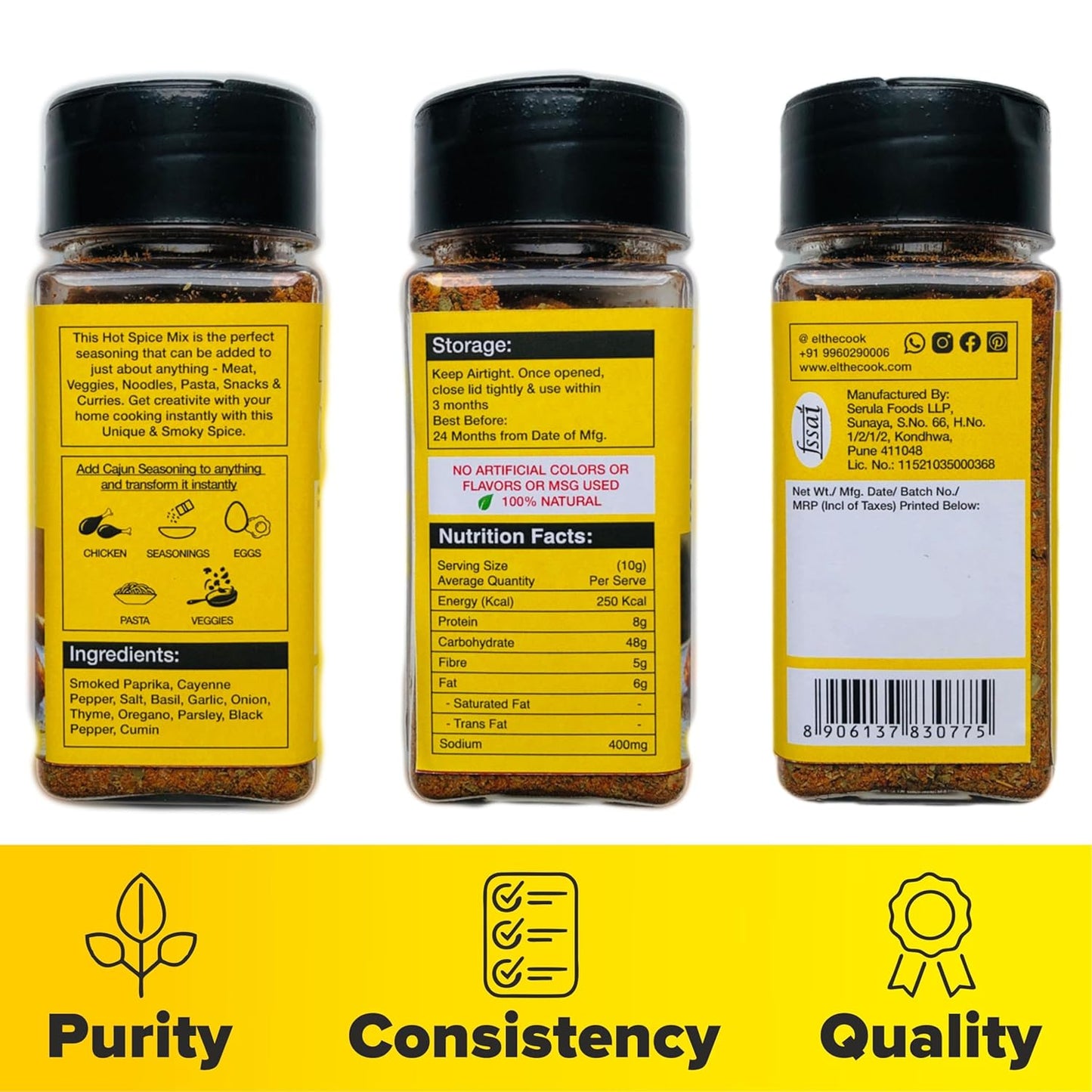 Cajun Hot & Spicy Seasoning |  2 x 50g